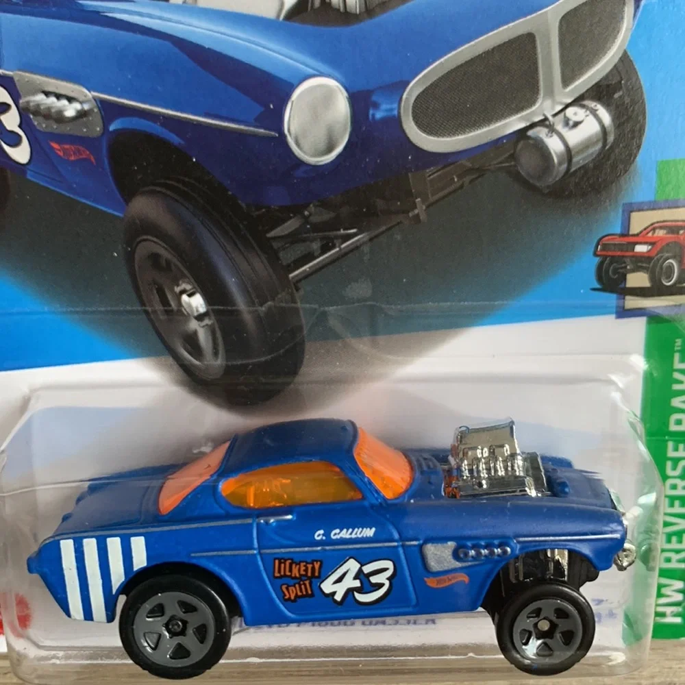 Hot Wheels Volvo P1800 Gasser Race Car HW Blue Racer HotWheels Racing 2024 New